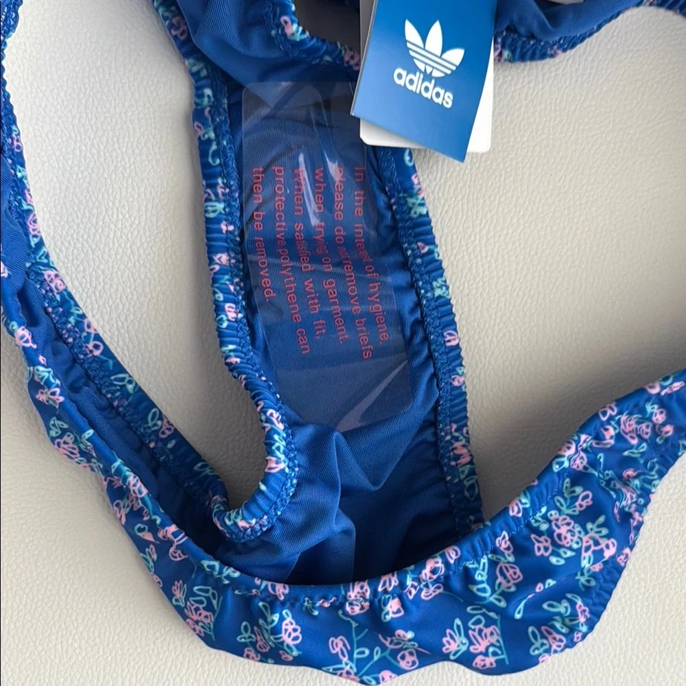 Adidas Kseniaschnaider Floral Blue Bikini Set. NWT - Picture 6 of 8